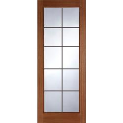 Pattern 10 (10 Light) Leaded External Hardwood Door